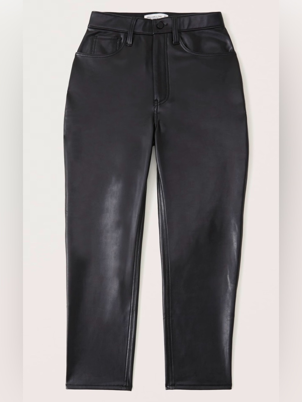 Abercrombie & Fitch 90s Straight Faux Leather Pants Black 32/14